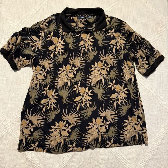 Y2K Puritan Floral Polo Shirt XL Resortcore Vibes - Picture 1 of 11